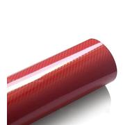 Envoltura de Vinilo de Fibra de Carbono, Envoltura for automóvil de Vinilo Fibra Carbono 5D, Multicolor, 10-50 cm x 152(Red,10cmX152cm)