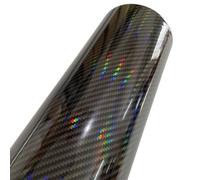 Envoltura de Vinilo de Fibra de Carbono, Envoltura for automóvil Fibra de Carbono holográfica Vinilo Liberación Aire DIY Multicolor Múltiples tamaños(Black,50cm x 200cm)