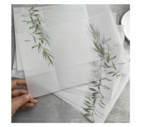 Envoltura de vitela hoja verde adecuada for una invitación boda 5 x 7(100pcs)