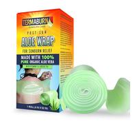 Envoltura orgánica de aloe para alivio de quemaduras solares de TermaBurn - Tratamiento orgánico de la piel de aloe para un alivio duradero del dolor, la picadura y la exfoliación. Fabricado en los