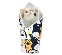 Envoltura para el Cuidado de Gatos, Manta autoadhesiva para Cortar uñas, Control multifunción, Herramienta de Cuidado antiarañazos, para baño, Lavado de Ducha, Cepillo de Corte, Cepillo para