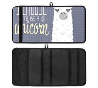 Envoltura para lápices, organizador de rollo de lápices de dibujo de viaje para artista, estuche de alpaca, I Choose To Be a Unicorn