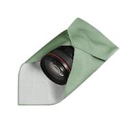 Envoltura para lente de cámara, organizador suave para maquillaje, envoltura de lente de 13.7 x 13.7 pulgadas, envoltura protectora autoadhesiva portátil, protección segura para colisiones, Verde