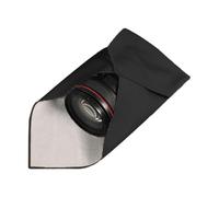 Envoltura para lentes, bolsa de cosméticos portátil suave, protección contra la fricción, envoltura de lente de cámara con almohadilla autoadhesiva para lente de cámara DSLR, bolsa de almacenamiento