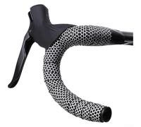 Envoltura para manillar de ciclismo con textura de panal, material de poliuretano antideslizante con amortiguación EVA para una conducción cómoda, color blanco (blanco)