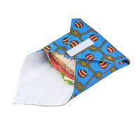 Envoltura reutilizable para sándwich, lavable, a prueba de fugas, doble capa, tela, plegable, ahorra espacio, alternativa a la película adhesiva, papel de aluminio, recipientes de plástico (azul)