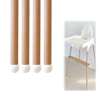 Envolturas Decorativas para Piernas de Trona, 4 Juegos De Accesorios para Trona Fundas Tiras Adhesivas para Trona Pegatinas Autoadhesivas Estilo Bambú, Compatibles con Trona Ikea Antilop
