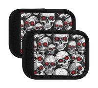 Envolturas para asa de equipaje, diseño de esqueleto humano blanco, rojo y negro, funda de mango de agarre suave para maleta, bolsa de la compra, Esqueleto humano blanco, rojo y negro, one sizex2