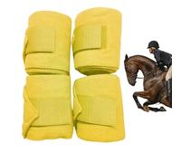 Envolturas para Patas de Caballo - Protectora para espinilleras para Caballos, patrón de Bobina en Espiral Flexible y elástica, Juego de 4 Rollos de 98,43 x 4,72 Pulgadas + 380 g, Correa de ejer