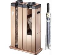 Envolvedora automática de paraguas húmedo portátil con ruedas y soporte dispensador