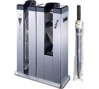 Envolvedora automática de paraguas húmedo portátil con ruedas y soporte dispensador