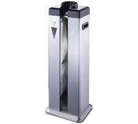 Envolvedora automática de paraguas húmedos, máquina empacadora de paraguas de acero inoxidable, ranura única, soporte dispensador de bolsas de paraguas comerciales con 100 bolsas largas para hotel(Sil