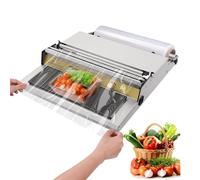 Envolvedora manual de acero inoxidable con cortador y placa calefactora, temperatura ajustable para envasado de alimentos en supermercados y tiendas de frutas