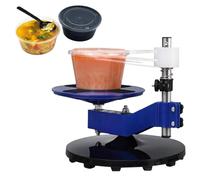 Envolvedora manual de alimentos con sellado de película manual giratoria de 360 grados, altura ajustable, fácil de operar, resistente para restaurantes y recipientes de sopa