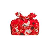 Envolver la bolsa de tela, Paño de regalo reutilizable Blue Bird de 45-95 cm, 6 unidades(Red Carp Seal,45 * 45cm)