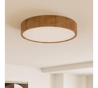 Envostar plafón Kerio, Ø 47 cm, madera de roble natural