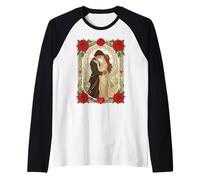 Envuelto en un Mundo de Rosas Diseño Art Nouveau Camiseta Manga Raglan