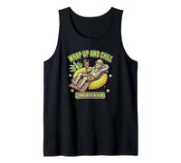 Envuelve y relájate Momia Playa Tumba Halloween Vacaciones de Verano Camiseta sin Mangas