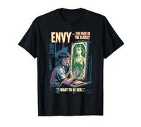 Envy Retro Horror Face in Glass Mirror Drama I Want to Be He Camiseta