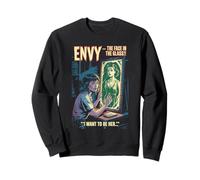 Envy Retro Horror Face in Glass Mirror Drama I Want to Be He Sudadera