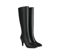 ENWIND Botas Altas Hasta La Rodilla Con Tacón De Aguja Para Mujer Punta Puntiaguda Cremallera Lateral Botas Larga,Negro,37 EU