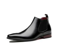 ENWIND Hombres Chelsea Botas Al Tobillo con Lados Elásticos,Warm Black,45 EU