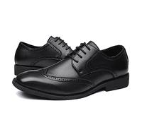 ENWIND Zapatilla Derbys Hombre Ciudad Traje Empresa Oficial Urbano Cordones de Cuero Sintético,Negro,45 EU