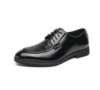 ENWIND Zapatilla Derbys Hombre Zapatos Ciudad Vestido Formal Negocios con Cordones Oxford Ligero para Hombres Traje Boda,Negro,42 EU