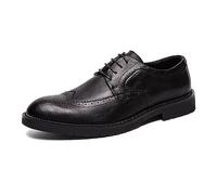 ENWIND Zapatos con Cordones Brouge Hombre Oficina de Negocios Casual Vestido Zapatos Derby Formal Boda Zapatos Oxfords,Negro,39 EU