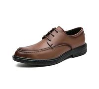 ENWIND Zapatos Formales para Hombre Zapatos Oxford con Cordones Corte bajo Punta Puntiaguda Traje Formal Zapatos de Cuero,Marrón,42 EU