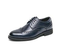 ENWIND Zapatos Oxford De Cuero para Hombre, con Cordones, Zapatos De Vestir Formales,Azul,42 EU