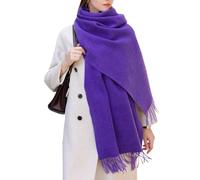 Enwokran Cachemira Súper Suave para Mujer Bufandas Reversibles Cálidas Acogedoras Múltiples Colores Gran Tamaño Usar Como Chal Envolver Cubrir para Otoño e Invierno para Bodas Regalos (Violeta)
