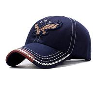 Enwokran Gorra de béisbol, Moda 3D águila Bordado, Unisex Verano Vintage Clásico del Sol Al Aire Libre Sombreros (Azul)