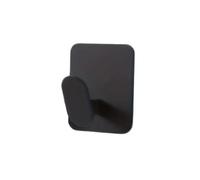 ENWWCH 4 ganchos de pared adhesivos acero inoxidable, fáciles instalar, ahorran espacio y son resistentes a la oxidación, ideales for colgar ropa, sombreros batas Para Baño(Black)