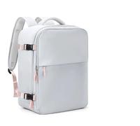 ENWWCH La Mochila del Bolso de la Cabina for Las Mujeres, Viaje Ordenador portátil Hace Excursionismo el Equipaje Mano Aprobado por aerolínea para Travel(Grey,L)