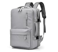 ENWWCH Mochila Avión, Equipaje de Mano en Cabina, for Portátil Viaje, Escolar, Bolso Mujer Hombre para Travel(Grey)