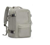 ENWWCH Mochila de Viaje en Cabina for Mujer, Bolso for Ordenador portátil, Equipaje Mano Gran Capacidad, Mochila 45x36x20cm, Bolsa Resistente al Agua 40x20x25cm para Travel(Grey Brown,S)