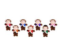 Enwye 1 Juego de 7 Marionetas de Dedo de Mono pequeño Adecuado para la Hora del Cuento, la Hora del Juego, el Aula y el Juego de Roles teatral.