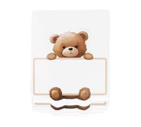 Enwye 50 Tarjetas De Lugar Con Forma De Osito De Peluche Para Fiestas De Navidad, Revelación De Género, Cumpleaños Bodas Cenas Y Más Tarjetas De Nombre Plegables Con Un Bonito Patrón De Osito