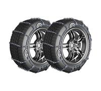 ENWYTE Cadenas para la nieve 2 unidades acero aleado cadenas de emergencia invierno de fácil instalación rápidas y resistentes reutilizables coches camionetas SUV camiones (155-275 mm)(205/55R17)