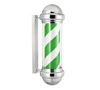 ENWYTE Poste de barbero 75 cm Montaje en Pared Estilo Tradicional con Rayas giratorias iluminadas Exteriores Ideal peluquerías y Salones de Belleza(Silver-Color 6)