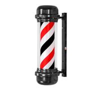 ENWYTE Poste de barbero lámpara de barbero Letrero clásico Exteriores Rojo Azul y Blanco decoración Salones de Belleza barberías y peluquerías(Black-Color 3)