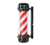 ENWYTE Poste de barbero lámpara de barbero Letrero clásico Exteriores Rojo Azul y Blanco decoración Salones de Belleza barberías y peluquerías(Black-Color 4)