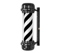 ENWYTE Poste de barbero lámpara de barbero Letrero clásico Exteriores Rojo Azul y Blanco decoración Salones de Belleza barberías y peluquerías(Black-Color 5)