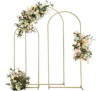 EnxJire Arco de jardín 1 Soporte de Arco Dorado, Marco de Metal, decoración for Bodas, Fiestas de cumpleaños, Marco de Arco, Soporte arqueado, Fondo de exhibición de Arco de Globos(6FT(80x180cm))
