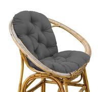 EnxJire Cojín para terraza Cojín for Silla de jardín al Aire Libre, Giratorio, Mecedora, Columpio, Respaldo, Almohada, Accesorios cómodos(Dark Gray)
