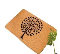 EnxJire Felpudo de Coco Felpudo de Bienvenida con diseño árbol la Vida, Antideslizante, Rectangular, Lavable a Mano, for baño(60X90cm)