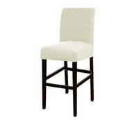 EnxJire Funda para Taburete de Bar Jacquard Bar Chair Short Back Stool Seat Covers Hotel Banquet Dining Small Size Case Solid Color(Beige)