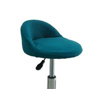 EnxJire Funda para Taburete de Bar Solid Color Short Back Chair Seat Slipcover Hotel Bar House Armchair Polyester Covers for Home(Blue)