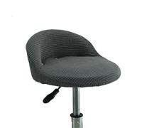 EnxJire Funda para Taburete de Bar Solid Color Short Back Chair Seat Slipcover Hotel Bar House Armchair Polyester Covers for Home(Dark Grey)